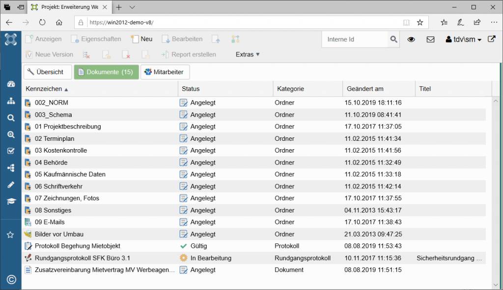 Example illustration syneris Project Management