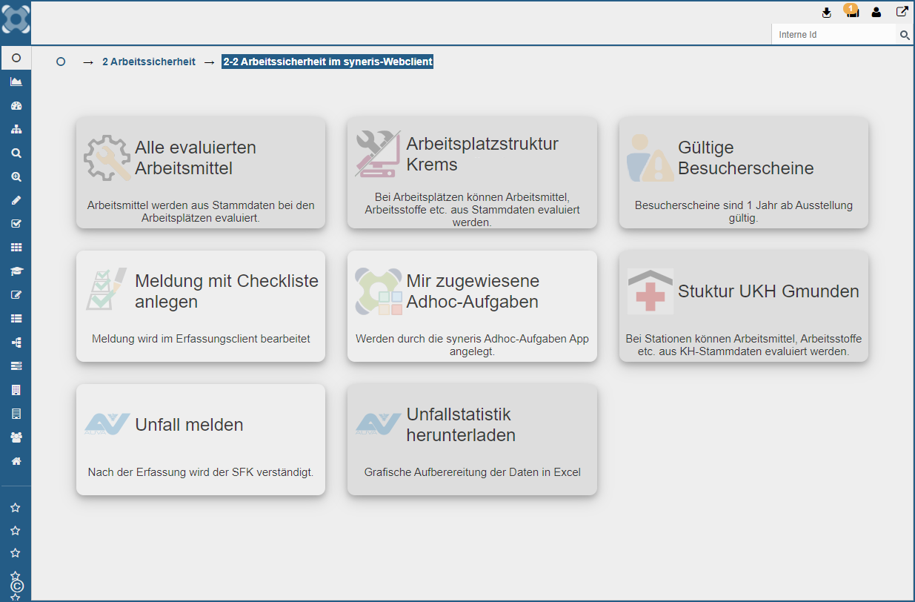 syneris Activity View Tasks