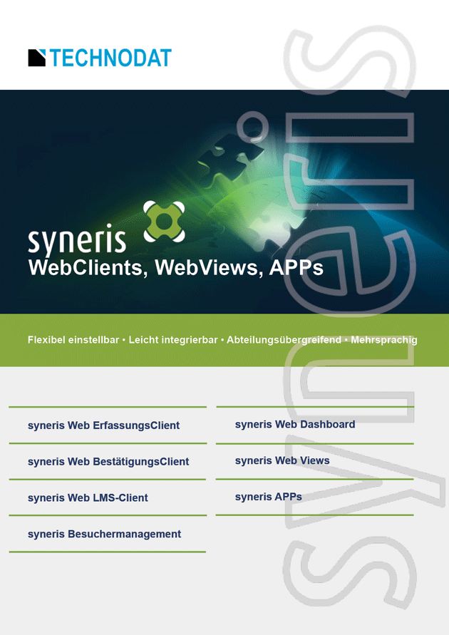 Technodat Prospekt syneris Webanwendungen