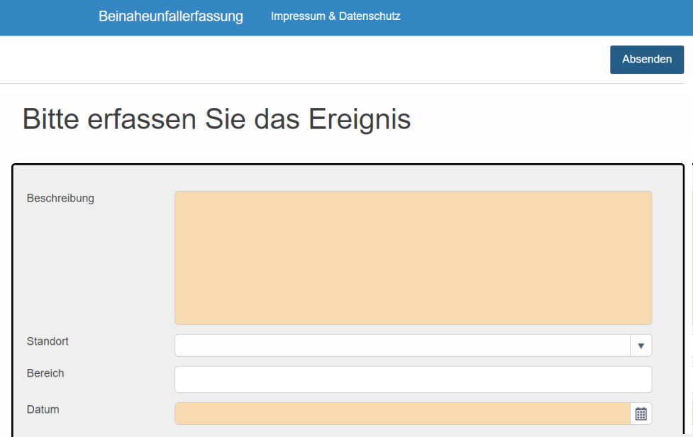 Web NearMiss Erfassung 1