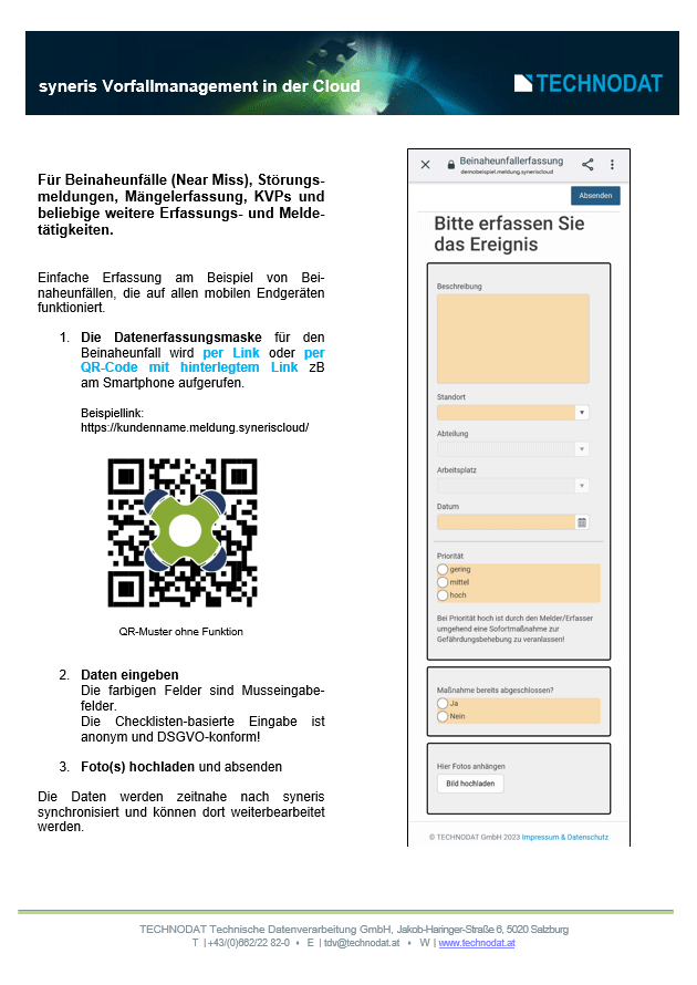 Technodat Flyer syneris Vorfallmanagement