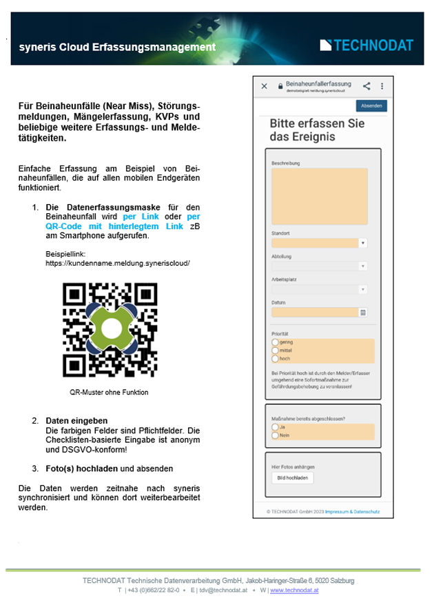 Technodat Flyer syneris Cloud Erfassungsmanagement